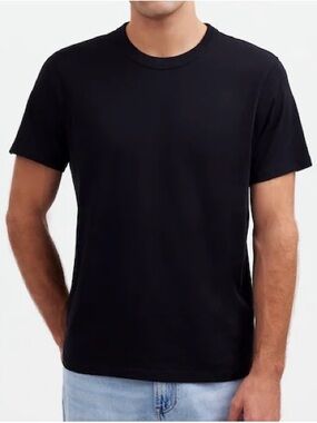 Madewell Allday Tee Men Medium Black Crew Neck Short Sleeve Cotton T-Shirt Basic